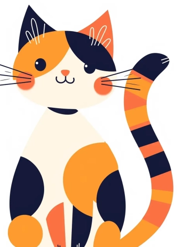 Plakat Kotek w plamy