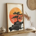 Plakat w ramie Bonsai na tle słońca I