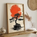 Plakat w ramie Bonsai na tle słońca II