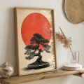 Plakat w ramie Bonsai na tle słońca III
