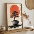 Plakat w ramie Bonsai na tle słońca IV