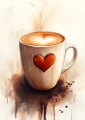 Plakat Z miłości do kawy I