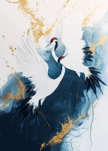 Plakat Taniec żurawi
