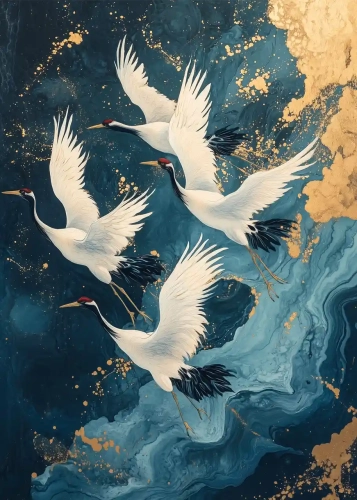 Plakat Sen o żurawiach