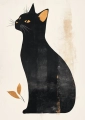 Plakat Czarny kot II