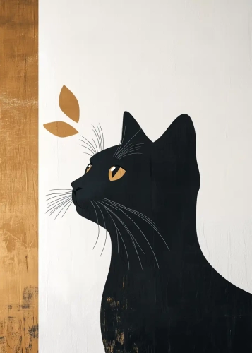 Plakat Czarny kot III