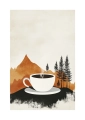 Plakat Kawa w górach passe-partout