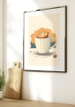 Plakat w ramie Kawa i ciastko