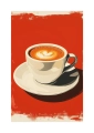 Plakat Kawa od serca passe-partout