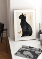 Plakat do salonu Czarny kot II