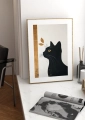 Plakat do salonu Czarny kot III