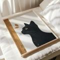 Plakat w ramie Czarny kot III
