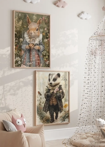 Zestaw plakatów dla dzieci Baśniowe zwierzęta V