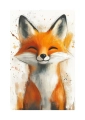Plakat Usmiechnięty lisek w zestawie II passe-partout