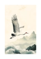 Plakat Samotny lot żurawia passe-partout