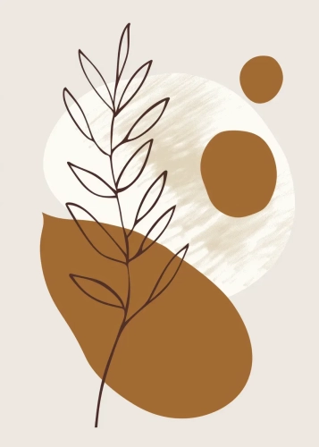 Plakat do salonu lub sypialni Gałązka i plamy