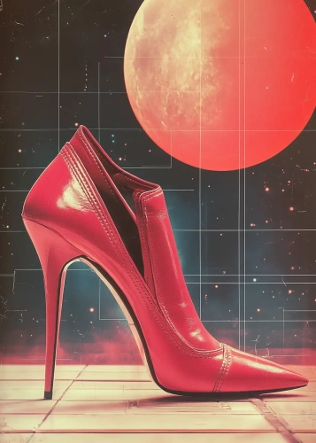 Plakat retrofuturystyczny High Heel 3000 I