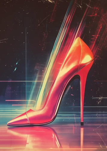 Plakat retrofuturystyczny High Heel 3000 II
