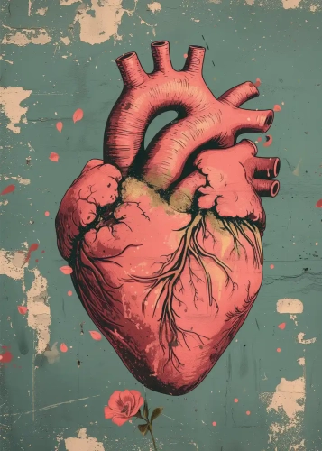 Plakat Serce i róża