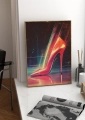 Plakat retrofuturystyczny High Heel w biurze