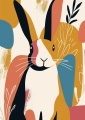 Plakat z zającem Pastelowy zając