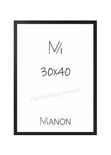 Rama drewniana Ayous 30x40 czarna – elegancka rama na plakat.
