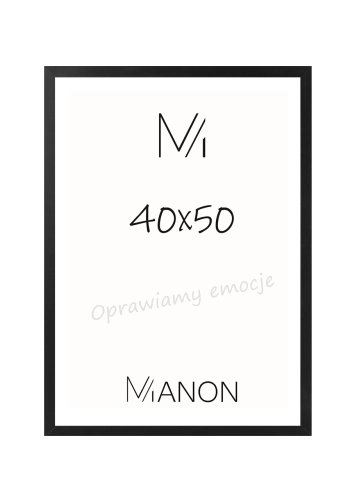 Rama drewniana Ayous 40x50 czarna – elegancka rama na plakat.