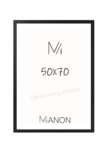 Rama drewniana Ayous 50x70 czarna – elegancka rama na plakat.