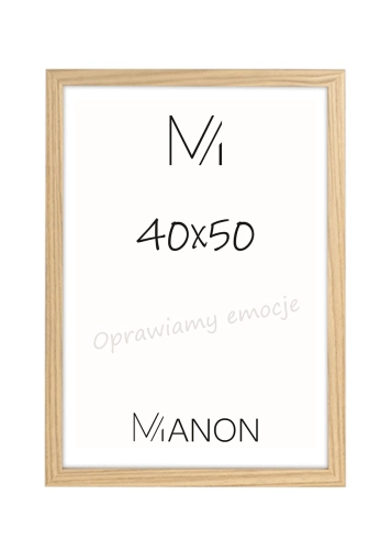 Drewniana rama 40x50 w kolorze naturalnym – stylowa oprawa do plakatów.