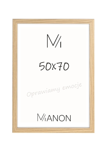 Drewniana rama 50x70 w kolorze naturalnym – stylowa oprawa do plakatów.