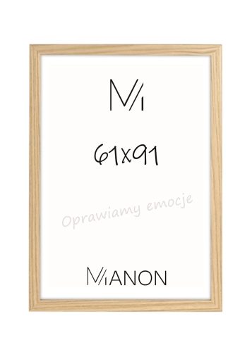 Drewniana rama 61x91 w kolorze naturalnym – stylowa oprawa do plakatów.