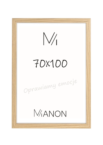 Drewniana rama 70x100 w kolorze naturalnym – stylowa oprawa do plakatów.