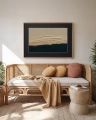 Złoty Horyzont – obraz w naturalnej ramie z czarnym passe-partout.