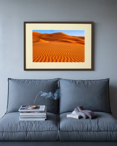 Obraz w ramie 57x42 Złote Wydmy – pejzaż pustynny.