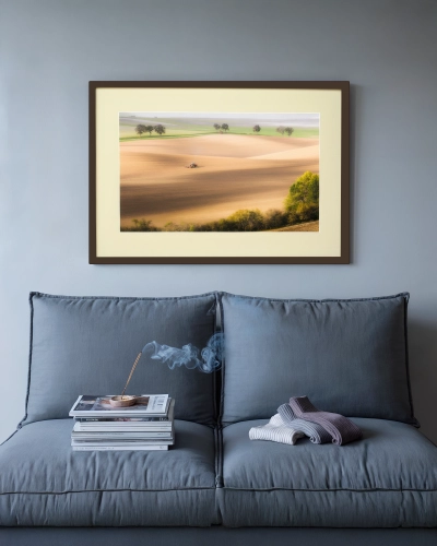 Obraz w ramie 57x42 Złote Pola – pejzaż wiejski.