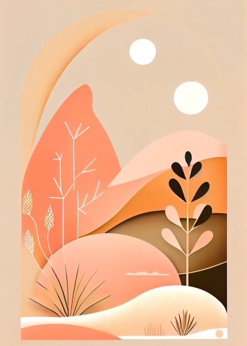 Plakat Abstrakcyjny krajobraz