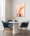 Plakat Abstrakcyjne fale w jadalni