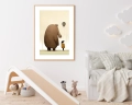 Plakat Leśny opiekun w sypialni