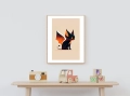 Plakat Mały nietoperz III nad komodą