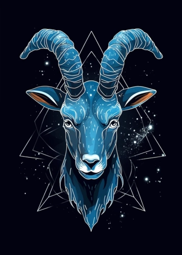 Plakat Niebieski koziorożec