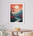 Plakat Wizja Fudżi II w jadalni