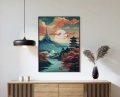 Plakat Świątynia nad rzeką w salonie
