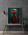 Plakat Rdzewiejący robot w aranżacji