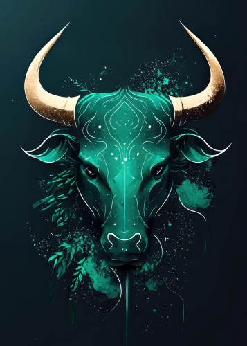 Plakat Byk ze złotymi rogami