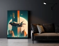 Plakat Aero-futuryzm w przestrzeni