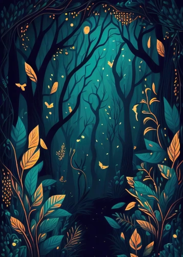 Plakat Tajemniczy las I