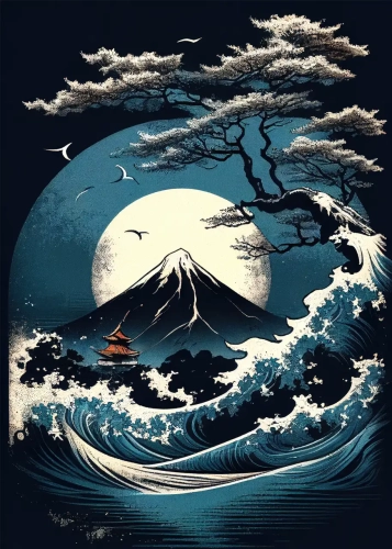 Plakat Wycinek Japonii VIII