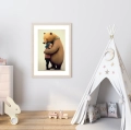 Plakat w pokoju zabaw Troskliwy niedźwiadek
