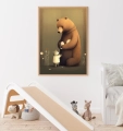 Plakat  w pokoju dziecka Opiekuńczy niedźwiadek