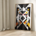Plakat do salonu Odbicie kształtów w ramie